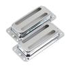 2Pcs Guitar Pickup Cover Two Slot Metal Case Brass Humbuckers For Electric Guitars Goldsliver