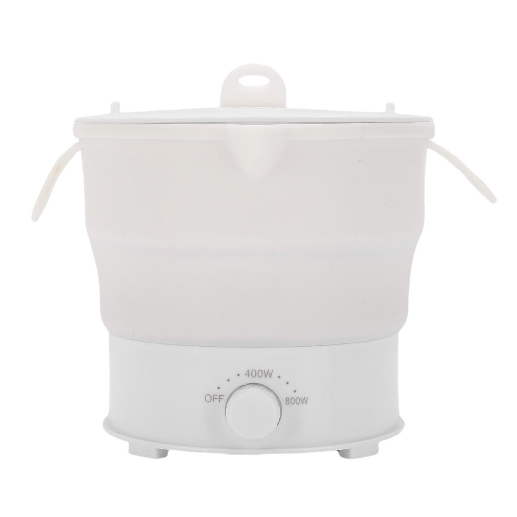Foldable Electric Cooker Travel Hot Pot 800W 1.2L Silicone Multifunctional Mini Electric Cooker with Steam Rack for
