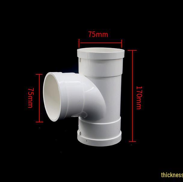 PVC Redukční T-kus s inspekčním otvorem a hrdlem/trnem