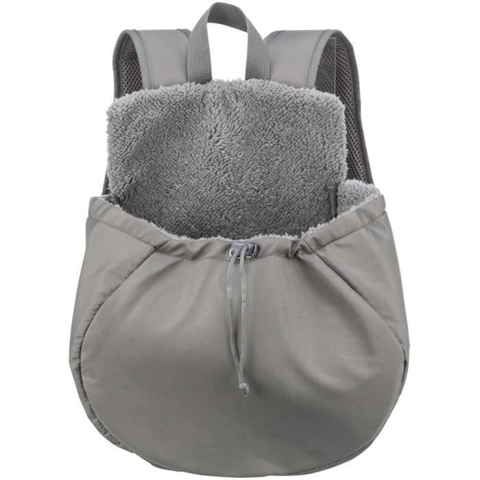 Sac De Transport Ventral - Trixie - Molly - Gris - Polyester - 25x38x17 Cm