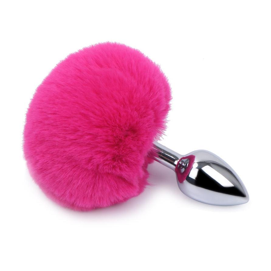 Anal Plug Rabbit Tail Role Play Stainless Steel Prostate Smooth Touch Metal Bunny Tail Sex Toys for Women Men Gay