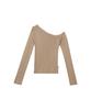 INSTANTFUNK One-Shoulder Diagonal Knit