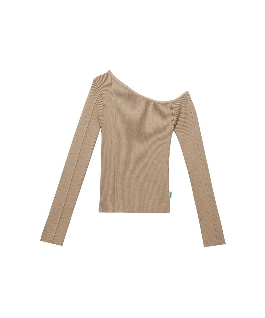 INSTANTFUNK One-Shoulder Diagonal Knit