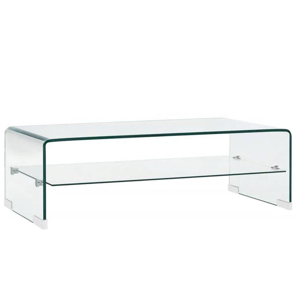 Coffee Table Clair 98x45x31 Cm Tempered Glass