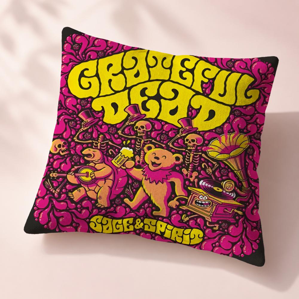 Street ggGrateful DeaD Cushion Cover Premium Reversible Pillow Cover In Dual Comfort Decor for Home Car