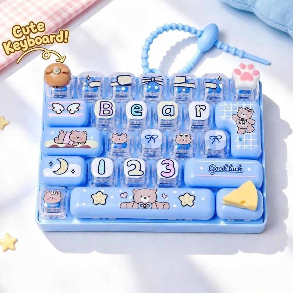 Plastic 26 Key Press Button Toy 26 Key Push Sensory Toy  Bag Ornament