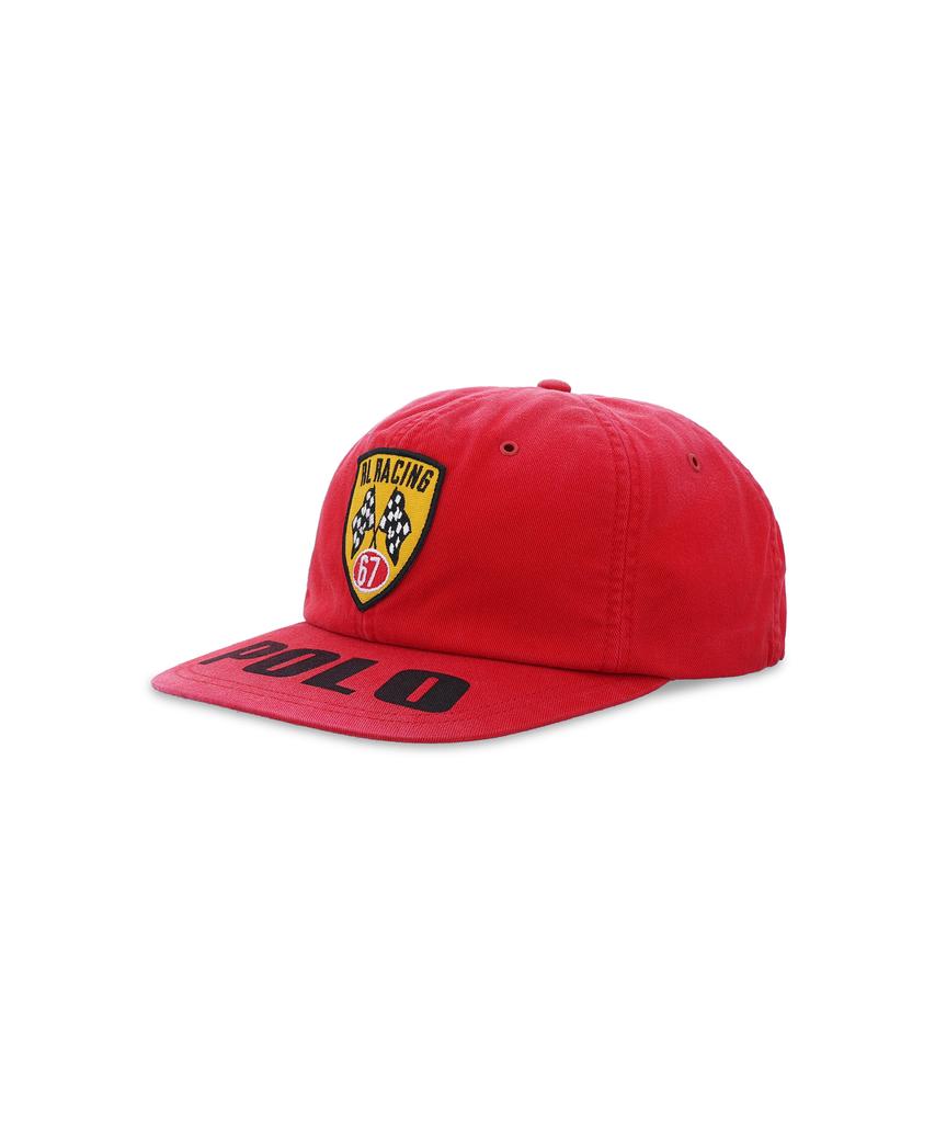 POLO RALPH LAUREN Racing Patch Twill Ball Cap - Red