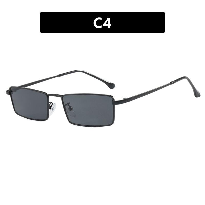 Personalized Fashion Metal Square Sunglasses Elegant Versatile Sunglasses Vacation Trendy Women's Sunglasses
