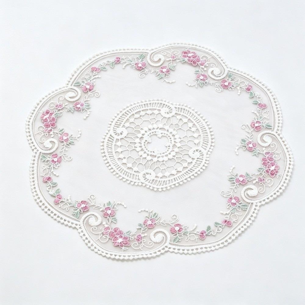 Embroidered Design Table Runner French Floral Pattern Table Mat Table Decoration  Home Decoration 1PC