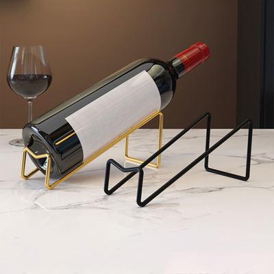 2Pcs Wine Bottle Holder Metal Wine Rack for Countertop Storage Space Saving Wine Display Stand Decorative Home Decoration