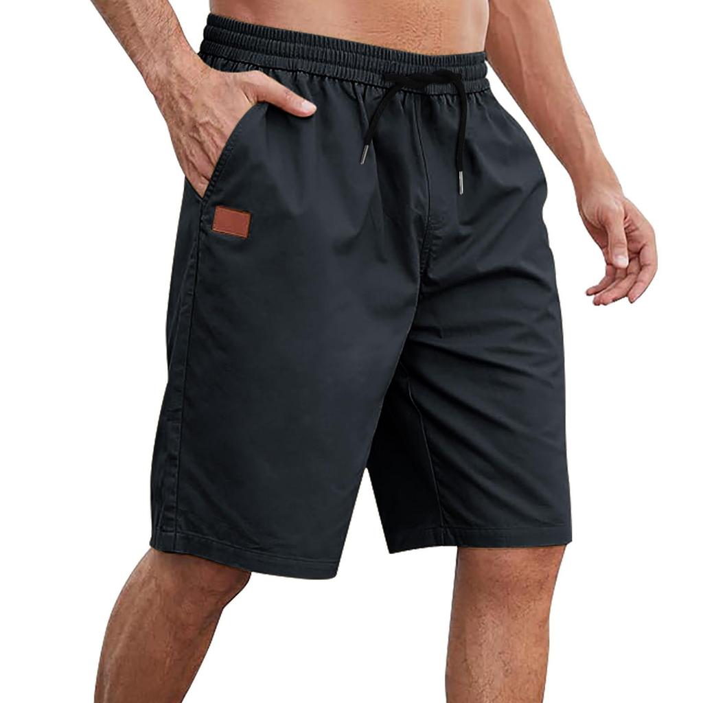 Herren Sport Baumwolle Leinen Lässige Lose Shorts Lässige Pyjamas Tasche Jogging Shorts Hosen