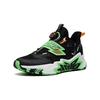 Anta Cement Nemesis Non-Slip Wear-Resistant Low-Top Basketball Shoes Kids Sneakers Black Green Orange 312321124H-8