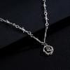 Punk Gothic Thorn Rose Pendant Necklace Women's Y2k Retro Sweet Cool Hip Hop Accessories Harajuku Party Zircon Gifts