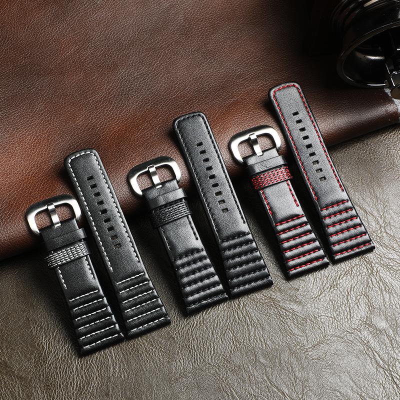 Seven Friday, Correa de Cuero Genuino Adecuada para 28 mm, Piel de Vaca de Primera Capa de Alto Valor, Pulsera Suave y Transpirable, Producto Nuevo.