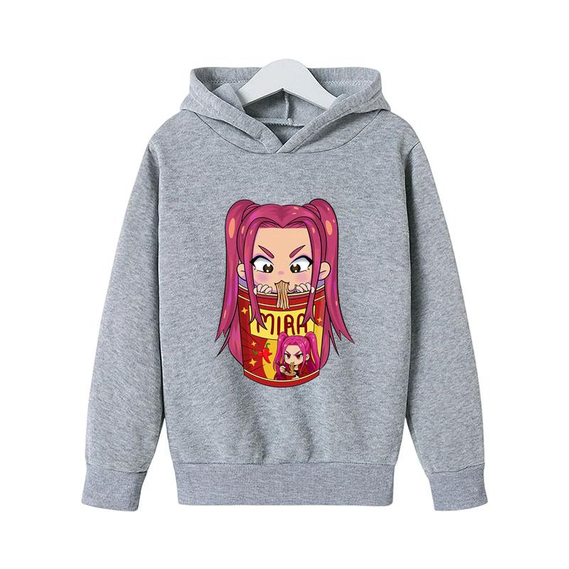 KPop Lovci démonů Mira Grafické Mikiny Mikiny Dětské Nový Design Módní Kreslené Oblečení Nová K-Pop Dívčí Mikina