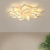 Dimmable Floral Ceiling Light Adjustable Light Color Lamp with Remote Control Modern Acrylic LED Fixture for Living Room & Bedroom