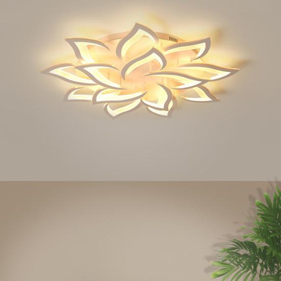 Plafonieră Florală Dimmabilă Lampă cu Culoare de Lumină Ajustabilă cu Telecomandă Corp de Iluminat LED Acrilic Modern pentru Living & Dormitor