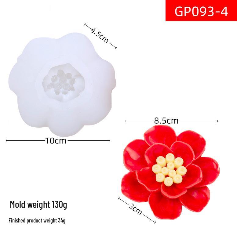 Peony Rose Silicone Candle Mold for Easy Demolding