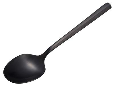 Μαχαιροπήρουνα Κουτάλι Μαύρο Επιδόρπιο Κουτάλι από ανοξείδωτο ατσάλι με επίστρωση τιτανίου εξάγωνο UW-2015