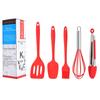 SMVP Red Silicone Baking & Cooking Utensil Set
