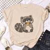Raccoon Womens Tshirt Harajuku Styletop Womens Streetwear Designer Clothing With A Raccoon Design Graphic T Shirts Y2k