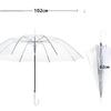 Women's Stylish Transparent Umbrella with Long Handle - Lightweight, Fresh Design, Perfect for Students and Outdoor Use.