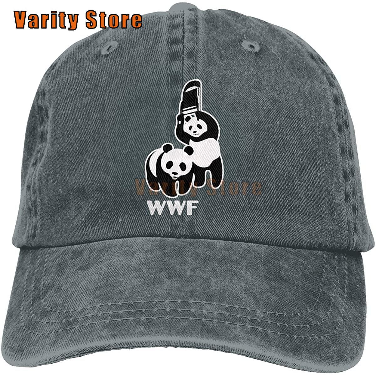 

WWF Panda Bear Wrestling Adjustable Baseball Caps Denim Hats Cowboy Sport Outdoor