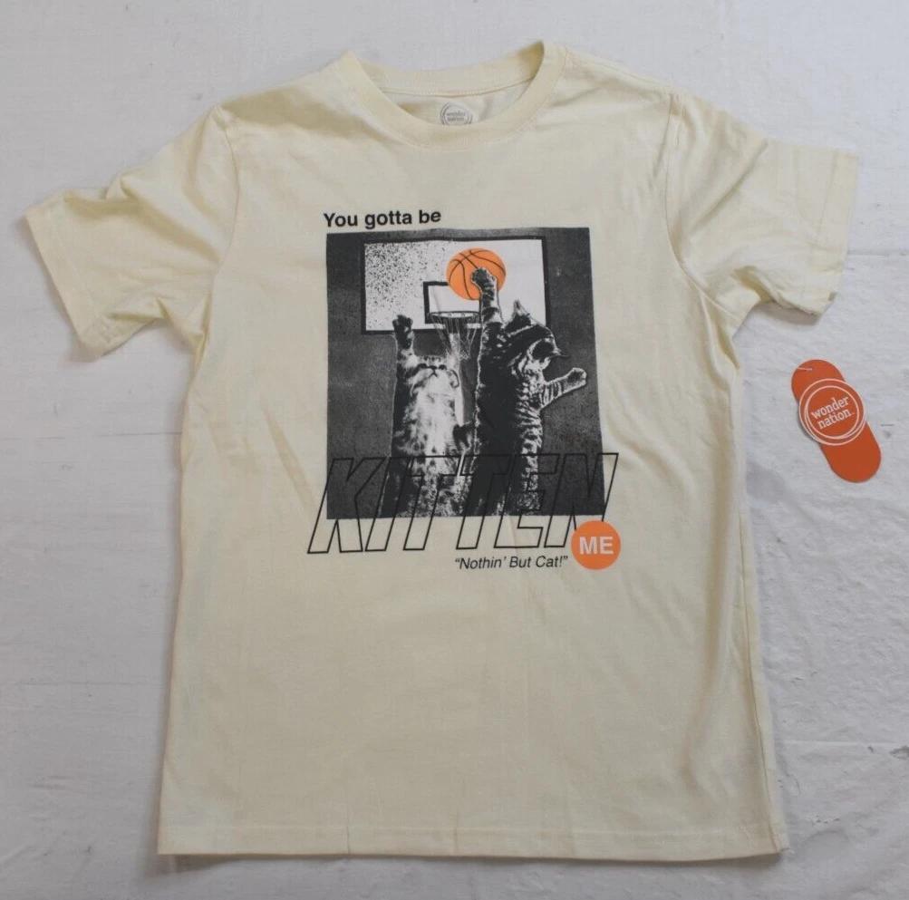 Wonder Nation Youth Boys You Gotta Be Kitten Me Nothin  But Cat Shirt NWT L-2XL L