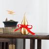 Feng Shui Decor Statue,Wu Lou Brass Gourd,with Red Luck Strip for Ideal Home Decoration,Collectible Figure Charm Amulet,6.36inch Tall,Full Brass,Hu