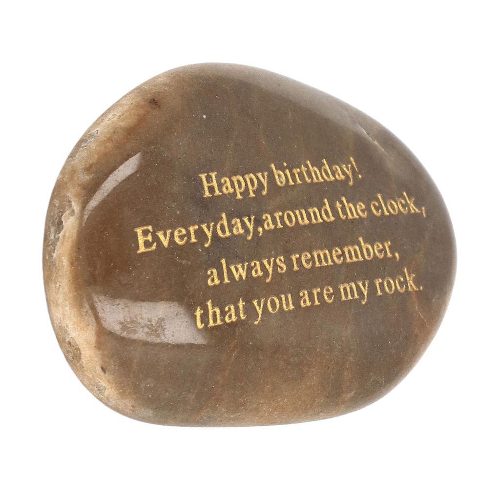 Happy Birthday Engraved Rocks Exquisite Compact Portable Paperweight Presents Engraved Rocks with