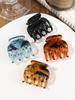 4 Pcs Tortoise Shell Hawaii Flower Hair Clipsdouble Teeth Jaw Clips For Thinleopard Print Hair Accessories For Girls