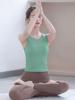 Women's New Style Red Yoga Tank Top with Chest Pads - Slimming, Bright Pilates Sportswear