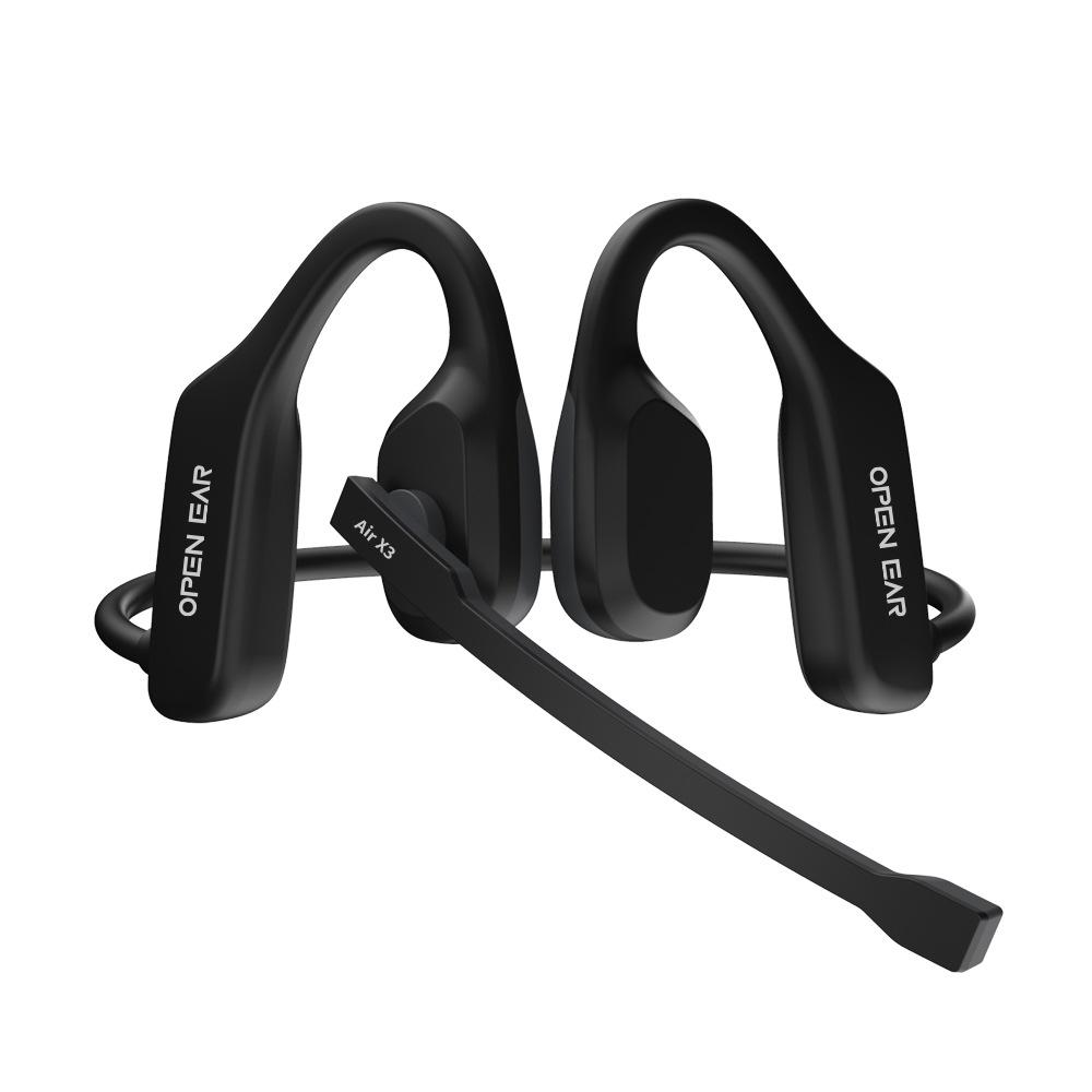 

Open Ear Noise Cancelling Headset Wireless Bluetooth ENC Call Noise Elimination Computer Headphone Wireless with Boom Microphone чорний