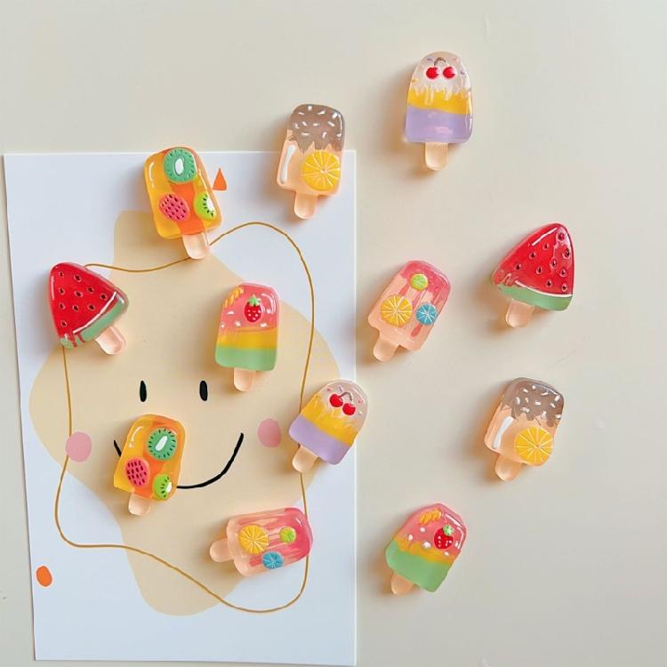 Funny Fruit Ice Cream Shape Fridge Magnets Refrigerator Magnetic Sticker For Photos Note Decorative Kitchen Accessories
