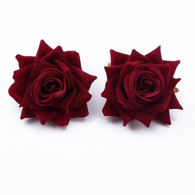 10/30PCS Silk Red Roses Bridal Accessories Clearance Artificial Flowers Home Room Wedding Decoration Yard Diy Gift Box Scrapbook
