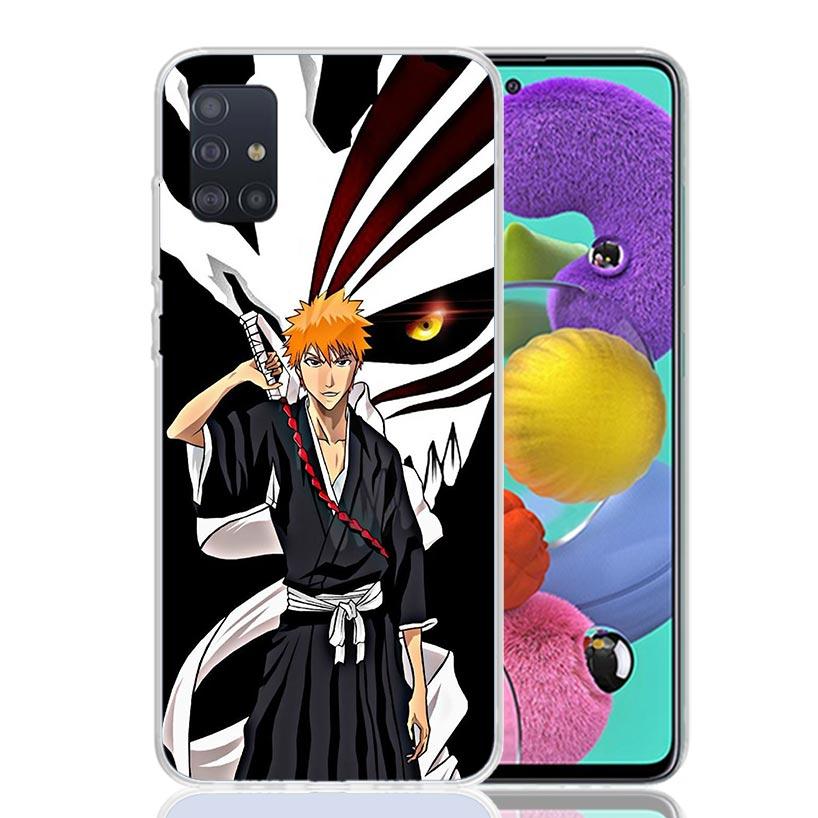Kurosaki Ichigo Bleach Phone Case For Samsung Galaxy A52 A32 A22 A12 A02S A50S A30S A51 A31 AA71 Note 20 Ultra 10 S10 Plus Galax