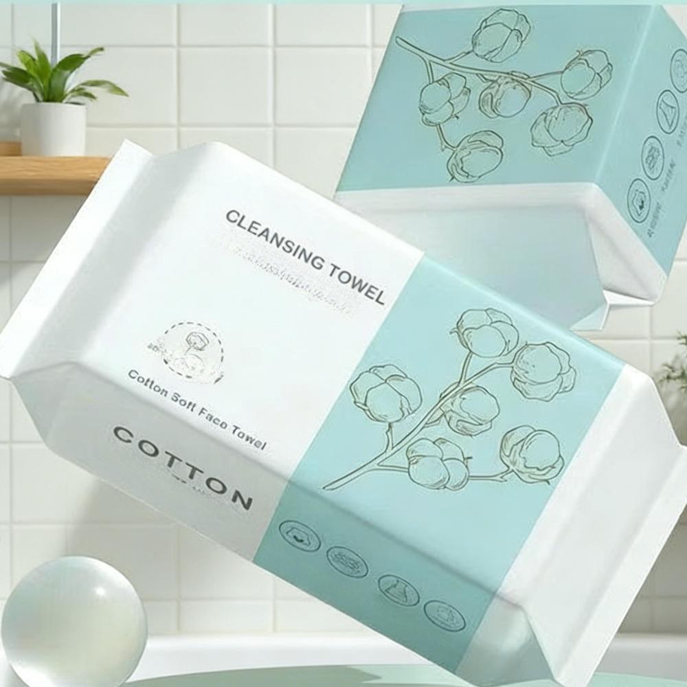 Pure Cotton Thickened Disposable Face Towel Gentle Hypoallergenic Baby Safe Home Use Facial Cleansing Tissue