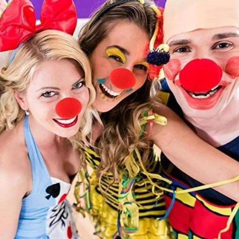 200/1 pièce Nez de Clown Rouge Bricolage Boules Éponge Mousse Accessoires Déguisement Cosplay Performance Cirque Amusante Fête Halloween Fournitures de Décoration