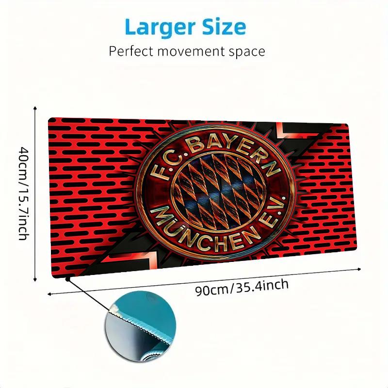 FC Bayern München2 Print Cushion Non-slip Laptop Tablet Big Mousepad XXL Mat Mini PC Playmat With Lock edge