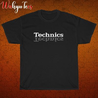 Nowy!  Technics Audio Muzyka Logo Czarny Granatowy Rozmiar S-5XL Koszulka Unisex