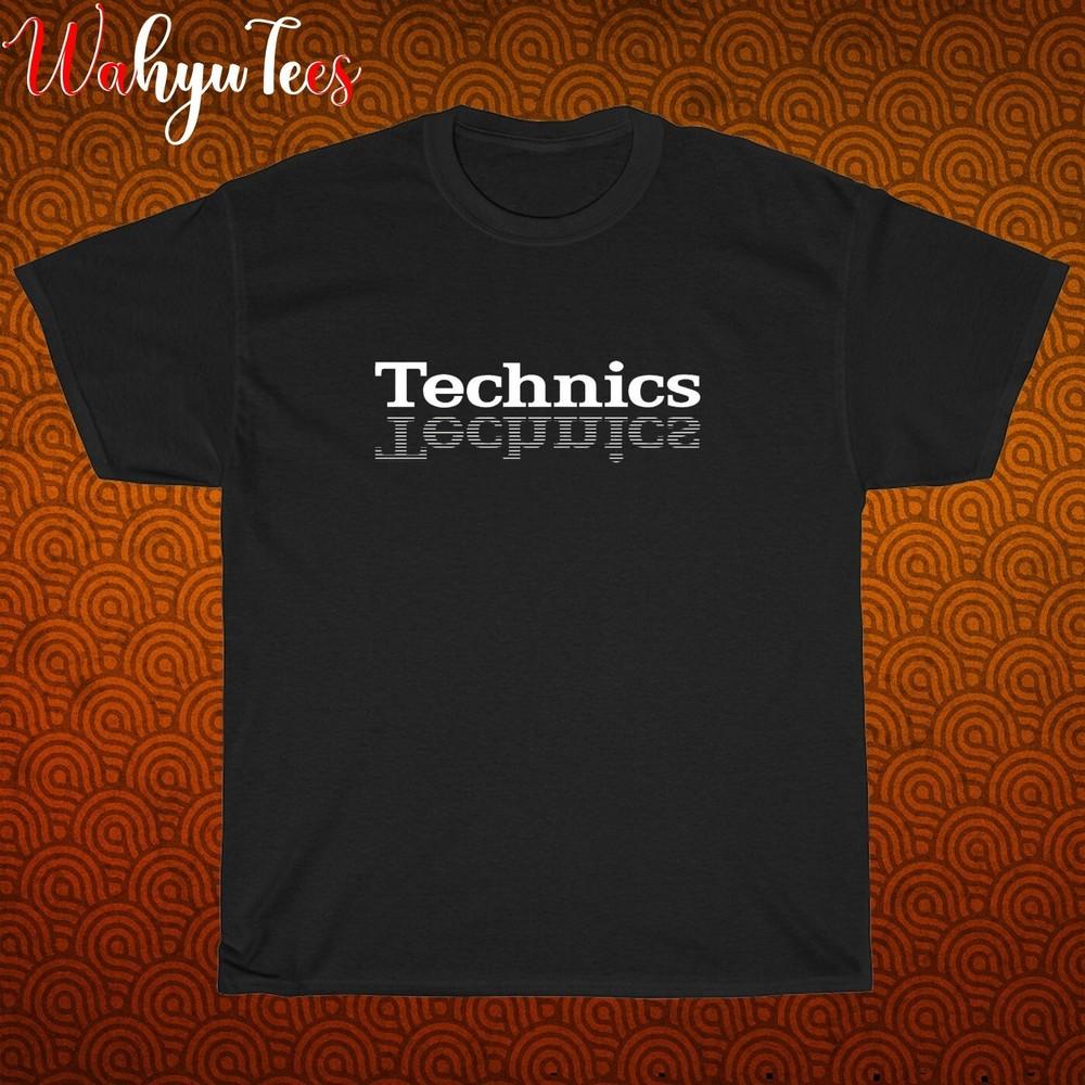 Neu! Technics Audio Musik Logo Schwarz Marine Größe S-5XL Unisex T-Shirt