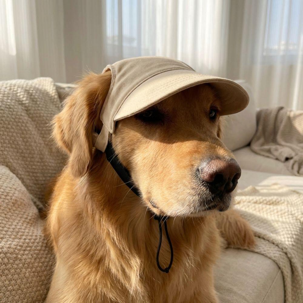 Adjustable Dog Sun Hat Sun Protection Pet Visor Hat Stylish Summer Cat Cap Outdoor Use