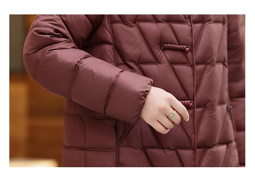 Stylish Winter Cotton Padded Jacket for Short Stature Mothers - Warm, Thin, and Perfect for Middle-aged and Elderly Women