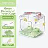 Porte-oiseau Portable Cage de Voyage Transparente pour Oiseaux Cage à Emporter pour Perroquets Voyages Courts