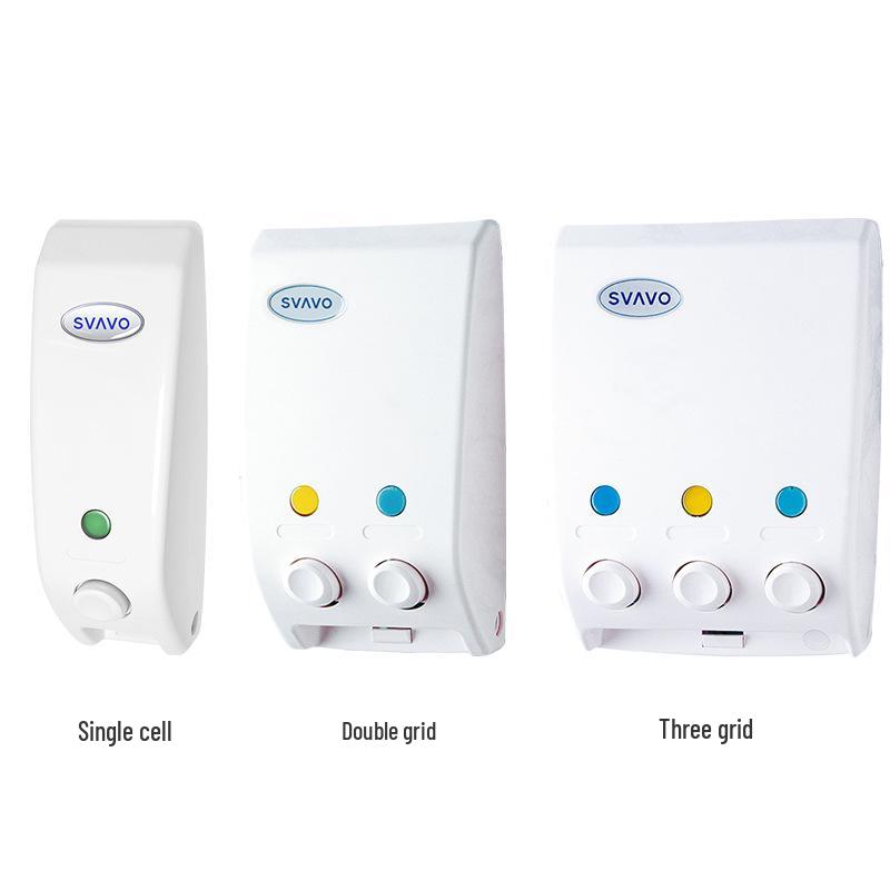 Ruivo Wall-Mounted Triple Soap and Sanitizer Dispenser for Home & Hotel Showers