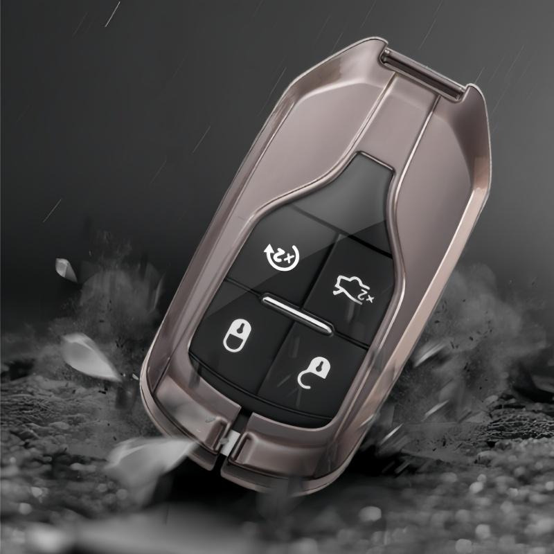 Metal Alloy Car Key Cover Case Protect Shell Holder Set For Maserati Ghibli President Grecale Levante GranTurismo Quattroporte