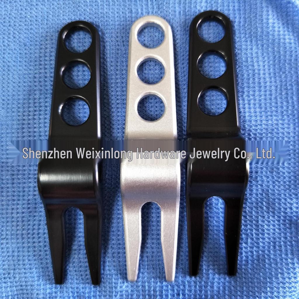 Zinc & Aluminum Alloy Golf Divot Tool - Black, Silver, Green