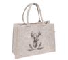BEIGE FELT SHOPPING BAG 35X25X12 CM DEER