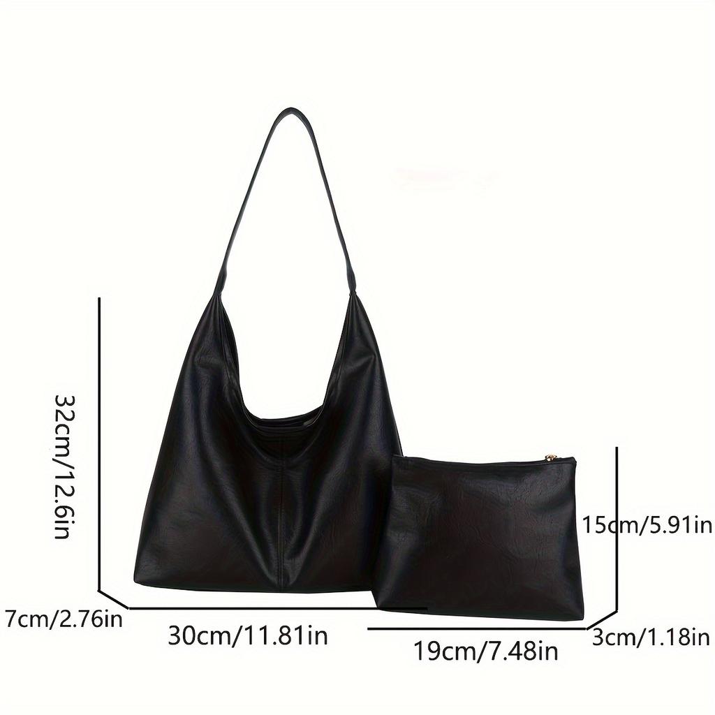A Stylish And Versatile Two-Piece Set for Women, Featuring a Soft And Comfortable Shoulder Bag And a Handbag, Perfect for Casual Outings.