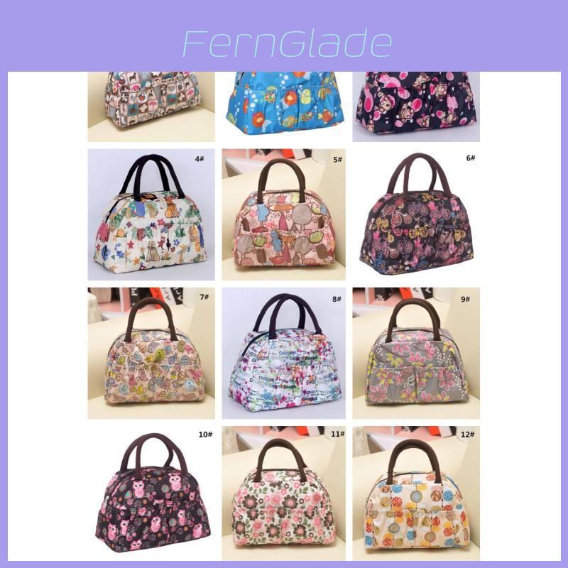 Stylish Waterproof Printed Handbag For Women Versatile Lunch Box Tote Travel Bag
